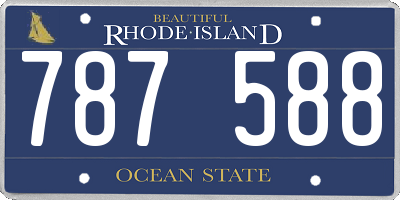 RI license plate 787588