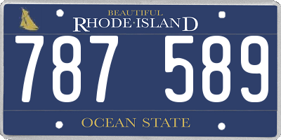 RI license plate 787589