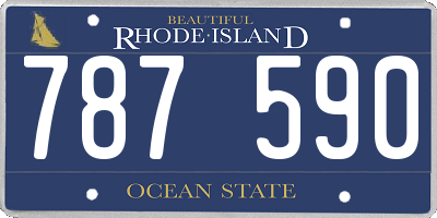 RI license plate 787590