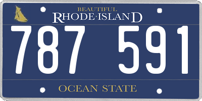 RI license plate 787591