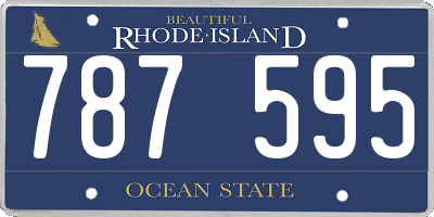 RI license plate 787595
