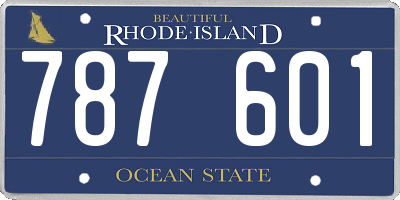 RI license plate 787601
