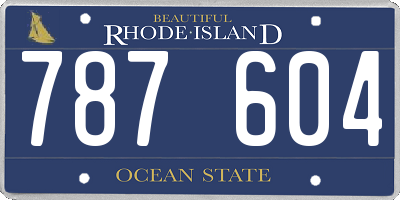 RI license plate 787604
