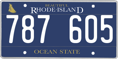 RI license plate 787605