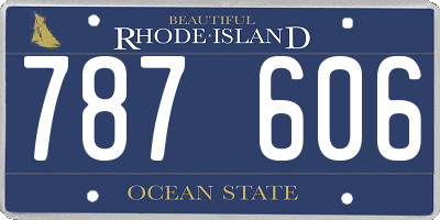 RI license plate 787606