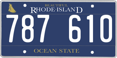 RI license plate 787610