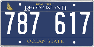 RI license plate 787617