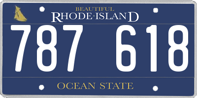 RI license plate 787618