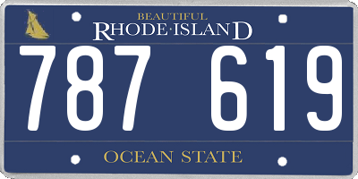 RI license plate 787619