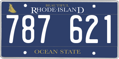 RI license plate 787621