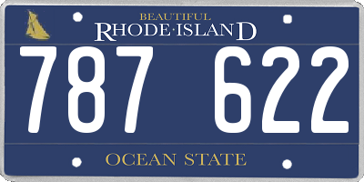 RI license plate 787622