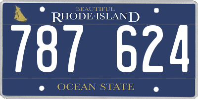 RI license plate 787624