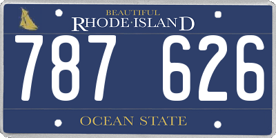 RI license plate 787626
