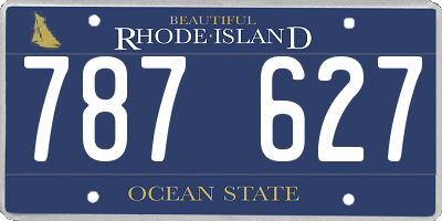 RI license plate 787627