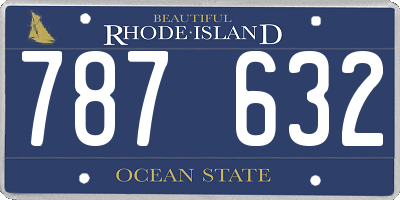 RI license plate 787632