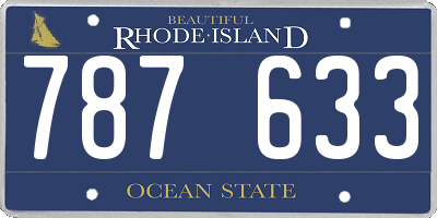 RI license plate 787633