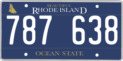 RI license plate 787638