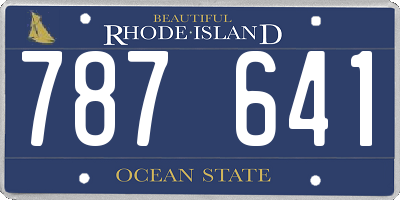 RI license plate 787641