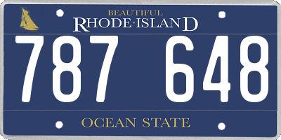 RI license plate 787648