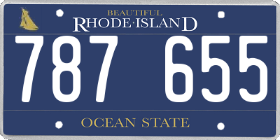 RI license plate 787655