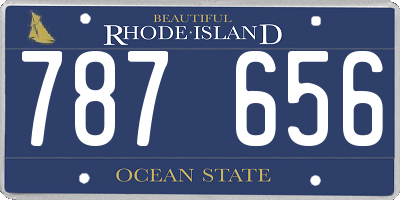 RI license plate 787656