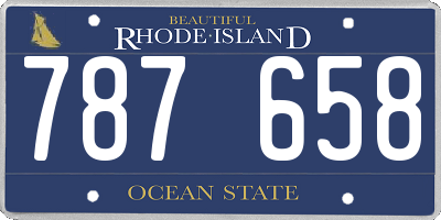 RI license plate 787658
