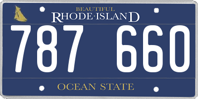 RI license plate 787660