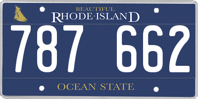RI license plate 787662