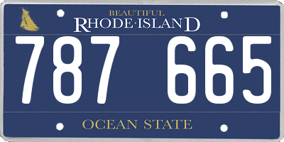 RI license plate 787665