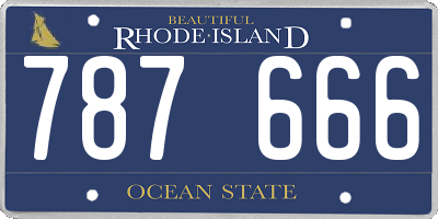 RI license plate 787666