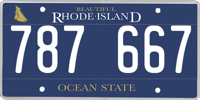 RI license plate 787667