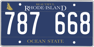 RI license plate 787668