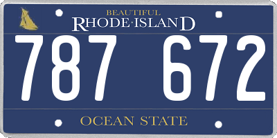 RI license plate 787672