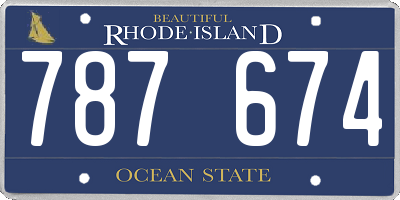 RI license plate 787674