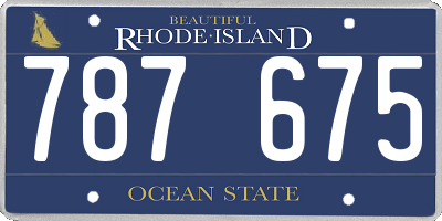 RI license plate 787675