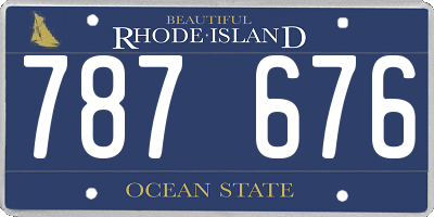 RI license plate 787676