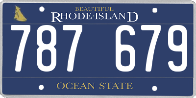 RI license plate 787679