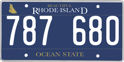 RI license plate 787680