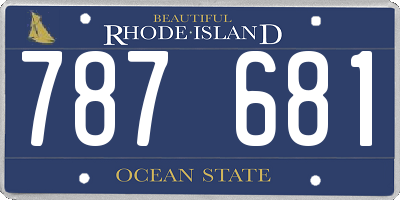 RI license plate 787681