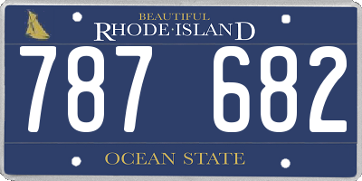 RI license plate 787682