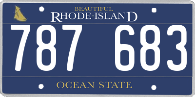 RI license plate 787683
