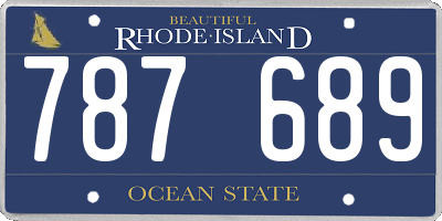 RI license plate 787689