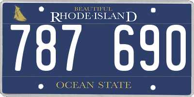 RI license plate 787690