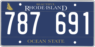 RI license plate 787691