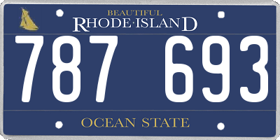 RI license plate 787693