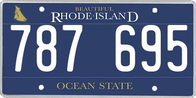 RI license plate 787695