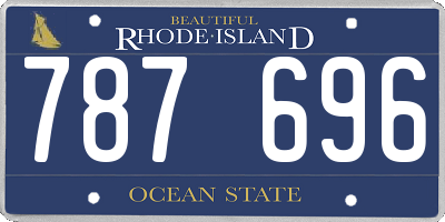RI license plate 787696