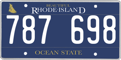 RI license plate 787698