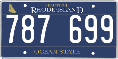 RI license plate 787699