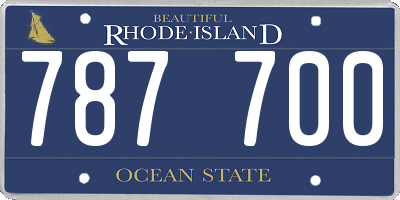 RI license plate 787700
